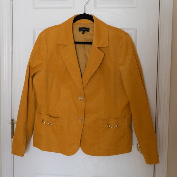 Gorgeous Mustard Talbots Cotton Corduroy Blazer - Picture 5 of 6